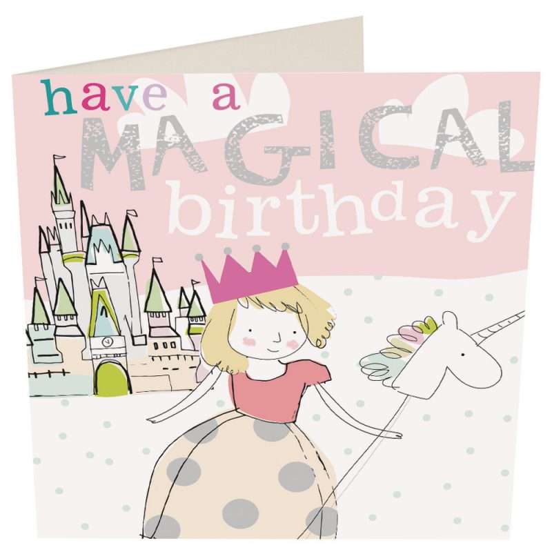 Little Girls birthday card princess magical by Caroline Gardner