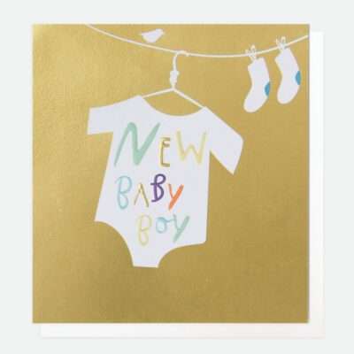New baby boy card by Caroline Gardner