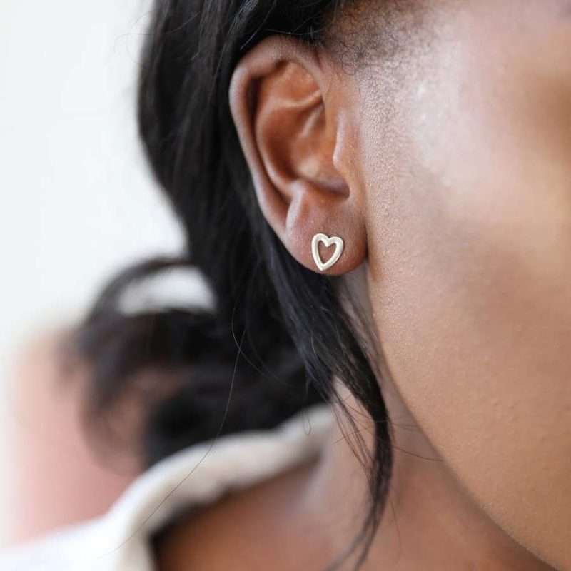 Hear outlined earrings from Lisa Angel