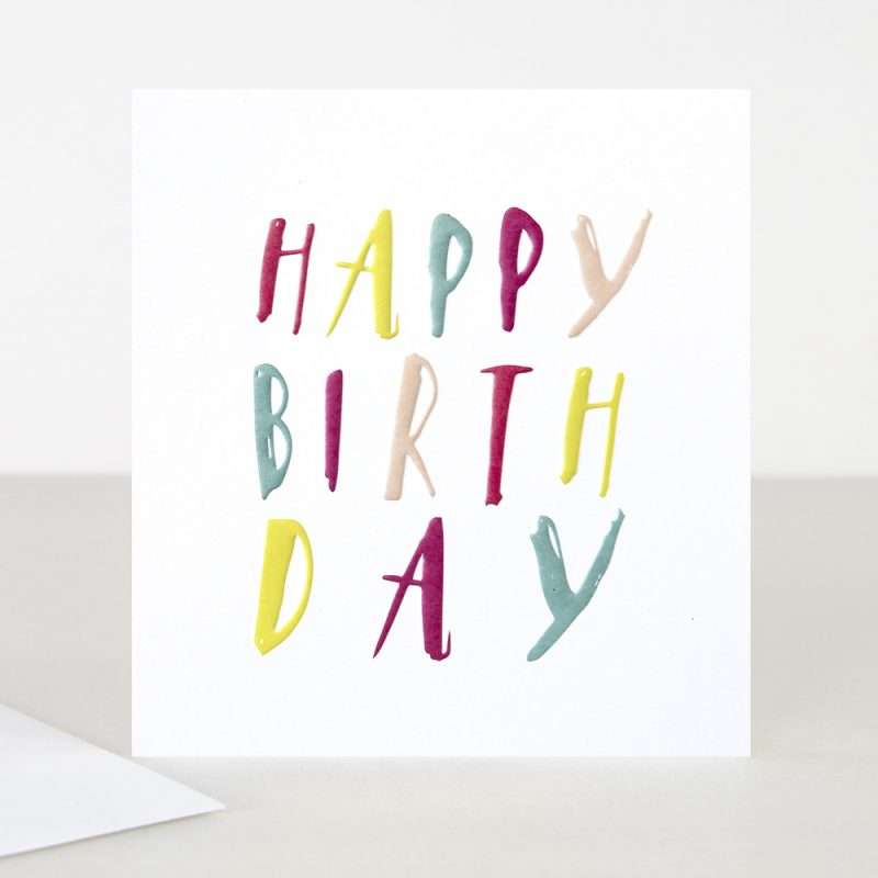 Illustration birthday card in bright colours