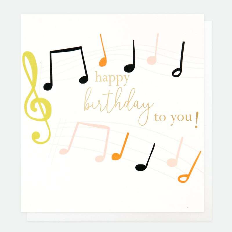 Music Notes Birthday Card Caroline Gardner
