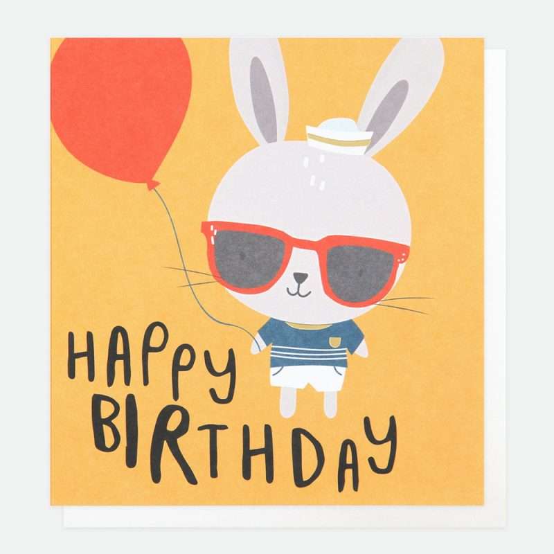 Childrens Birthday Rabbit Card Caroline Gardner