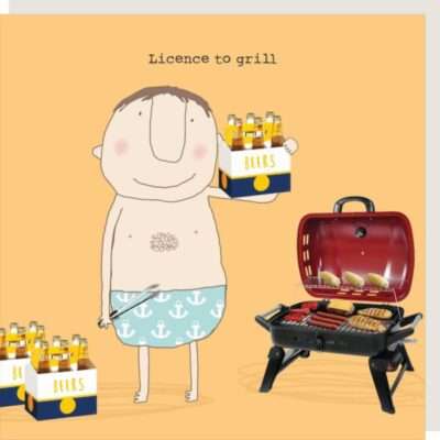 Licence to grill - Rosie Made A Thing Mens card