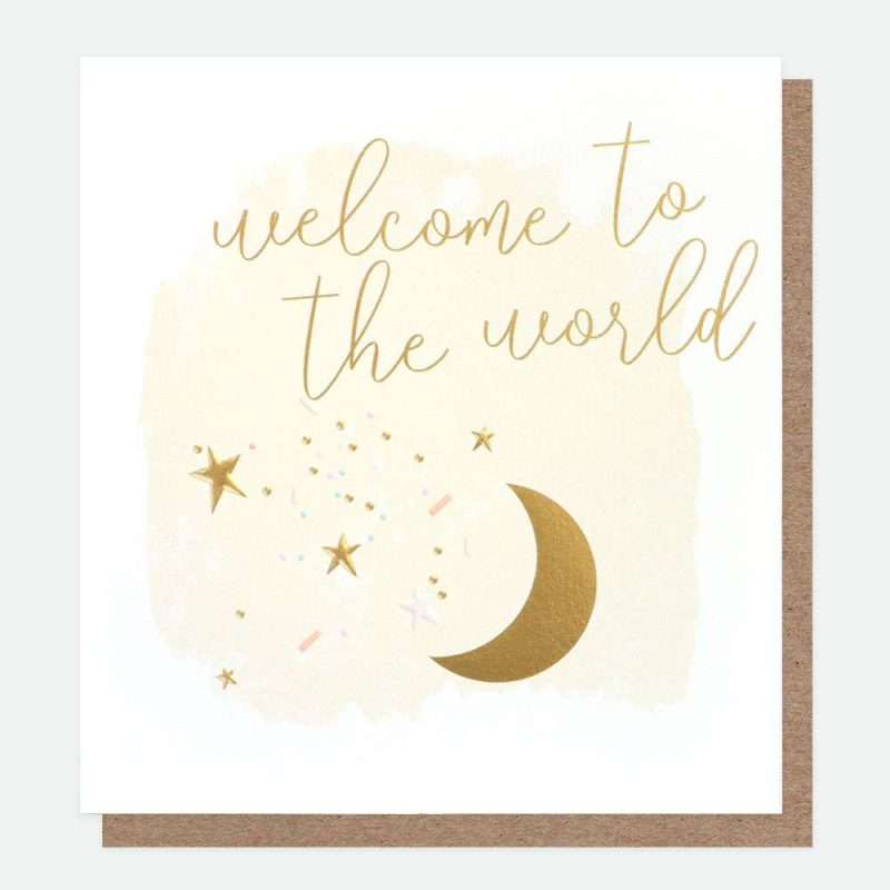 Welcome To The World Moon New Baby Card Caroline Gardener Card