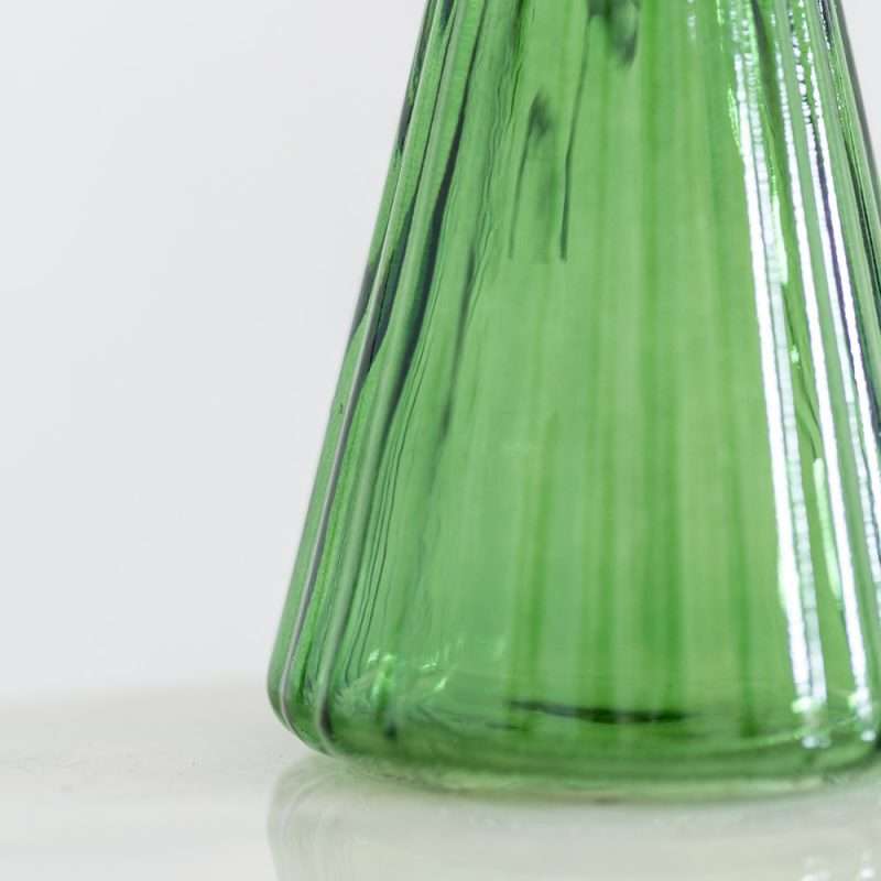 Green Glass Stem Vase