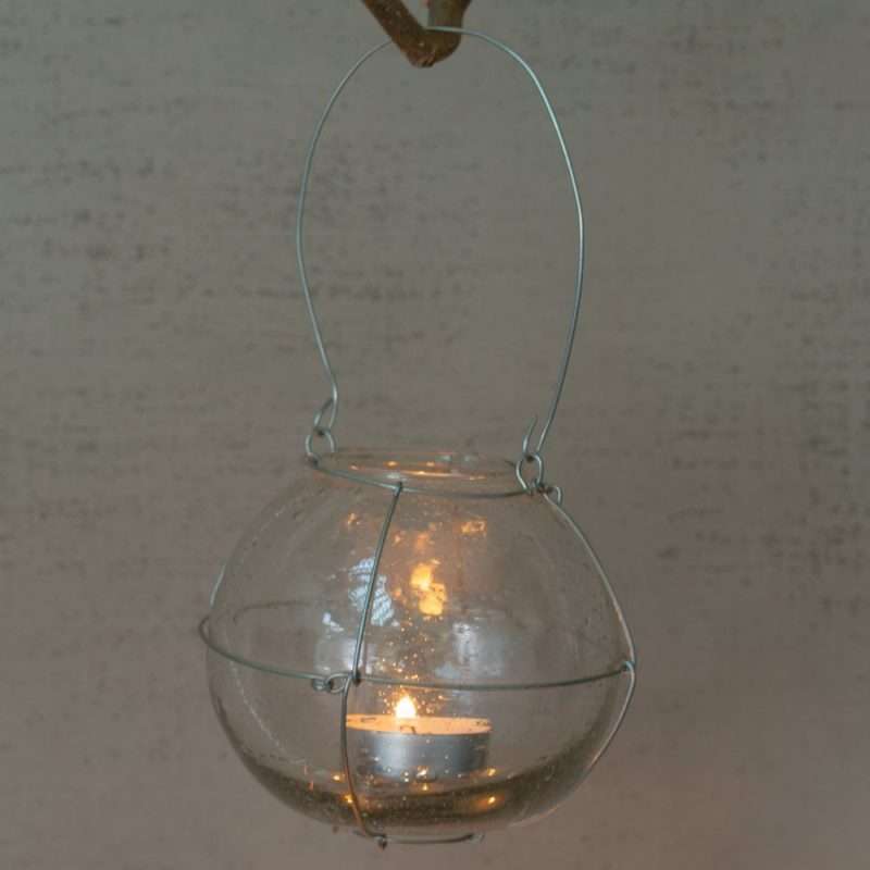 Bubble Glass T light Hanger