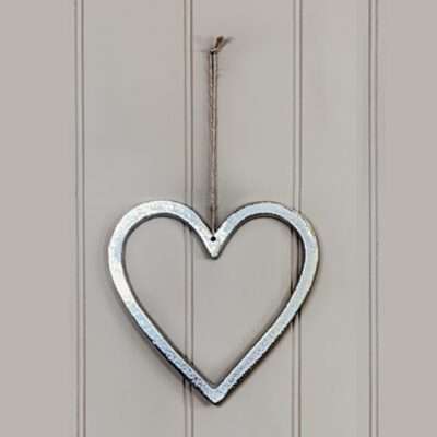 Aluminium Hanging Heart 20cm
