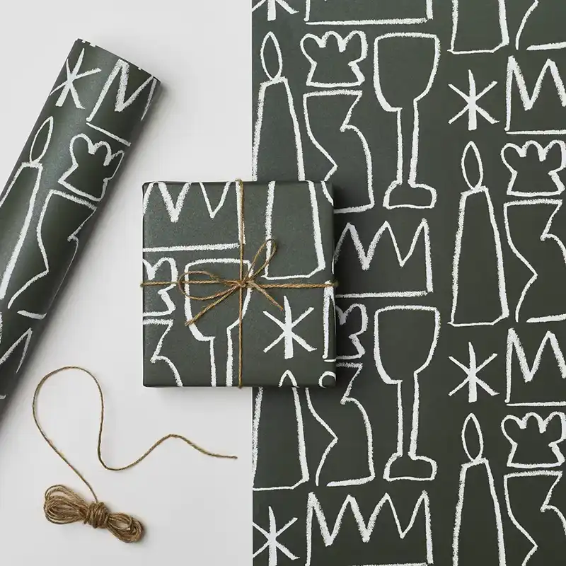 Recycled Wrapping Paper Green - Aeand