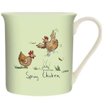 Spring Chicken Green China Mug 