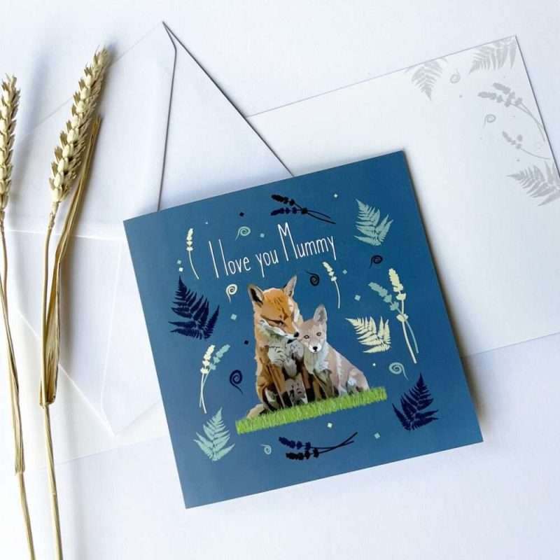 Mummy card fox cub card