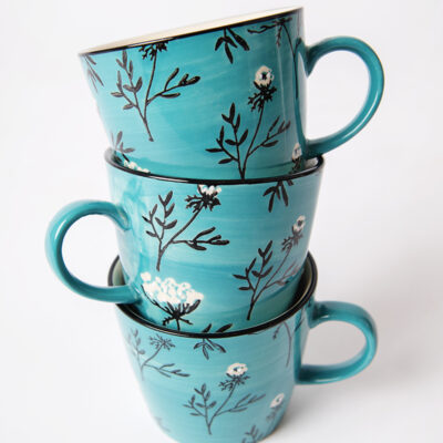 Ceramic Mug 12.5cm–Blue Cow Parsley