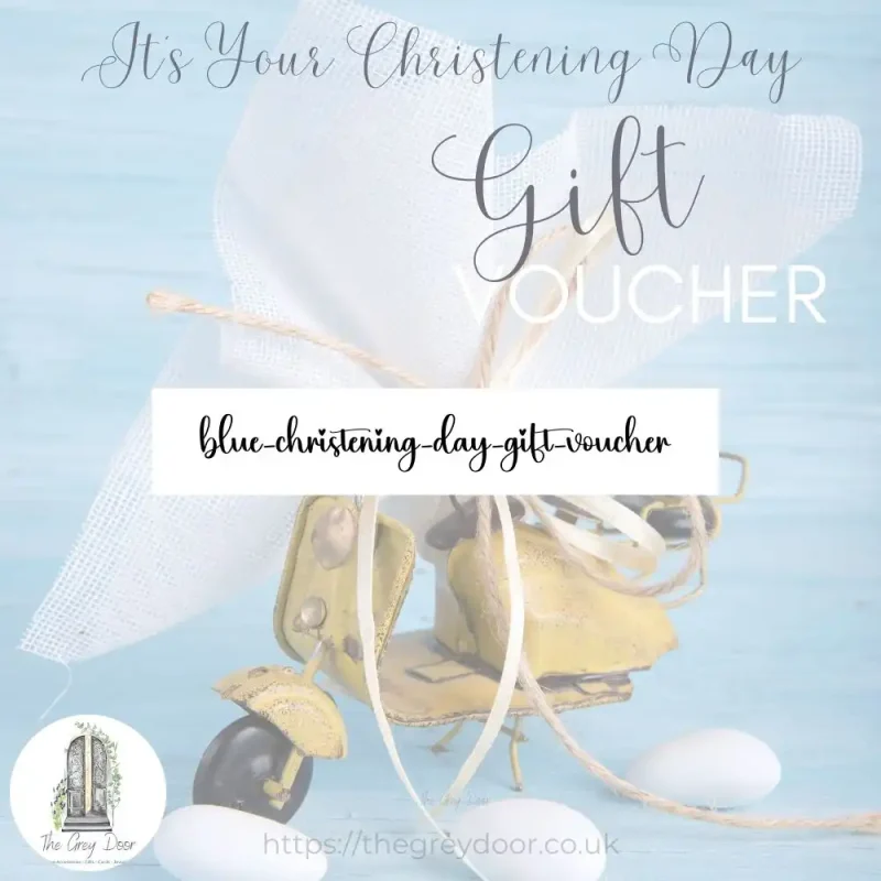 Blue Christening Day Gift Voucher