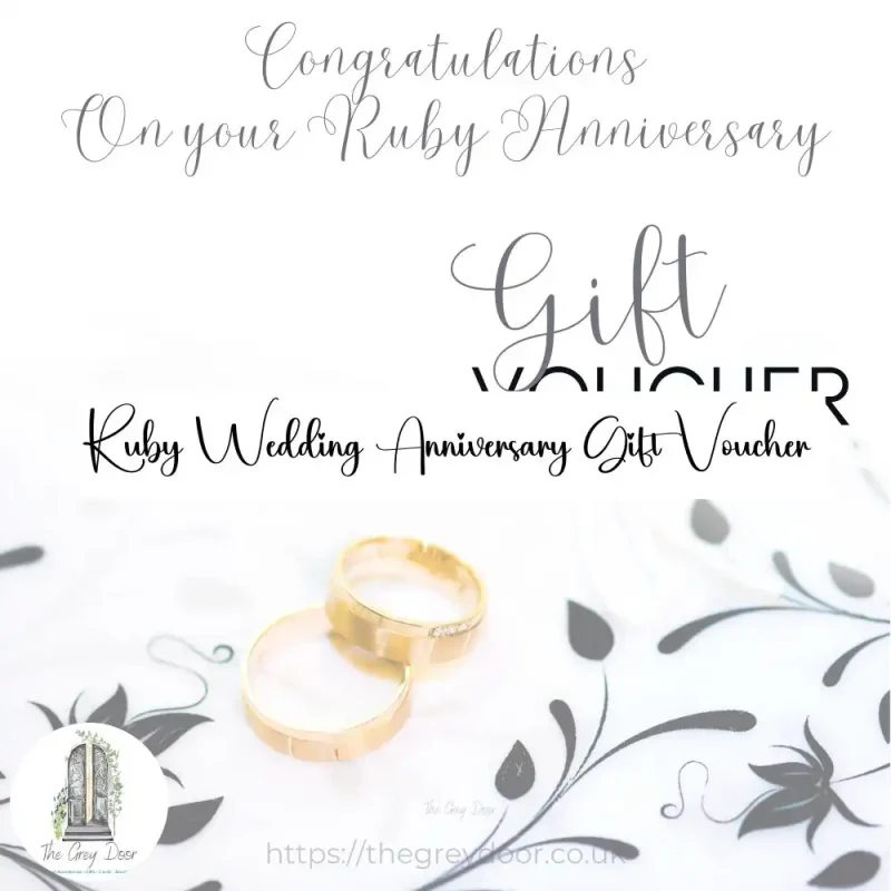 Ruby Wedding Anniversary Gift Voucher