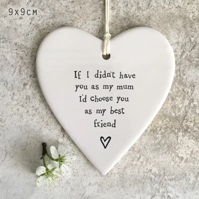 Porcelain Wobbly round heart-Have you as mum