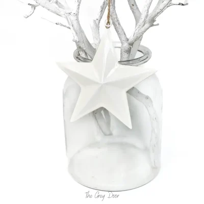White Ceramic Hanging Star