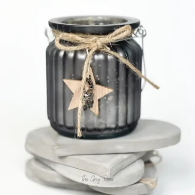 Frosted Glass Candle Pots, 9cm