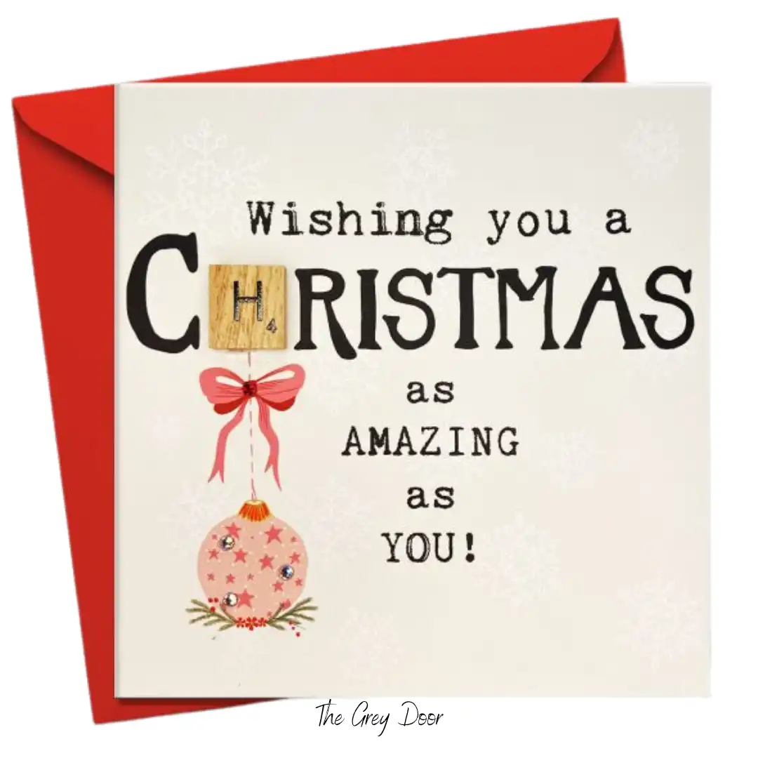 A Christmas As Amazing As You Scrabble Card, 15cm