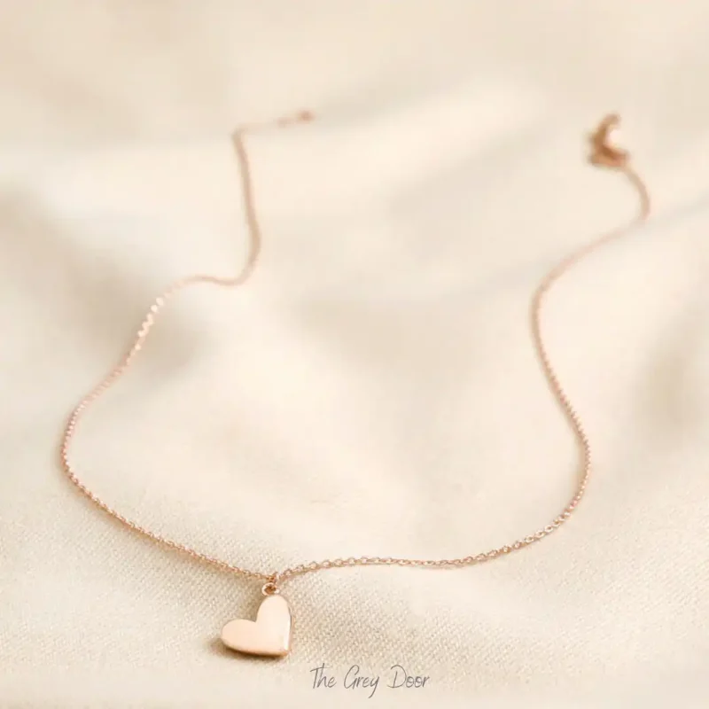 Rose Gold 3D Heart necklace
