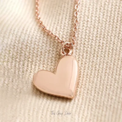 Rose Gold 3D Heart necklace