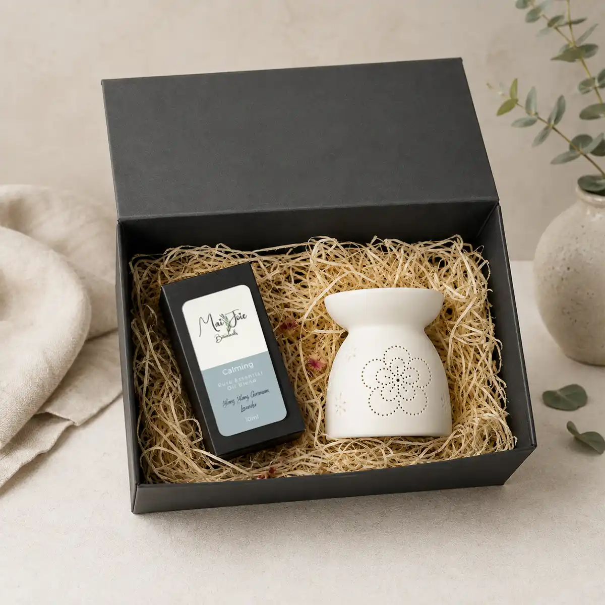 Aromatic Flower Oil Burner Gift Box Calming