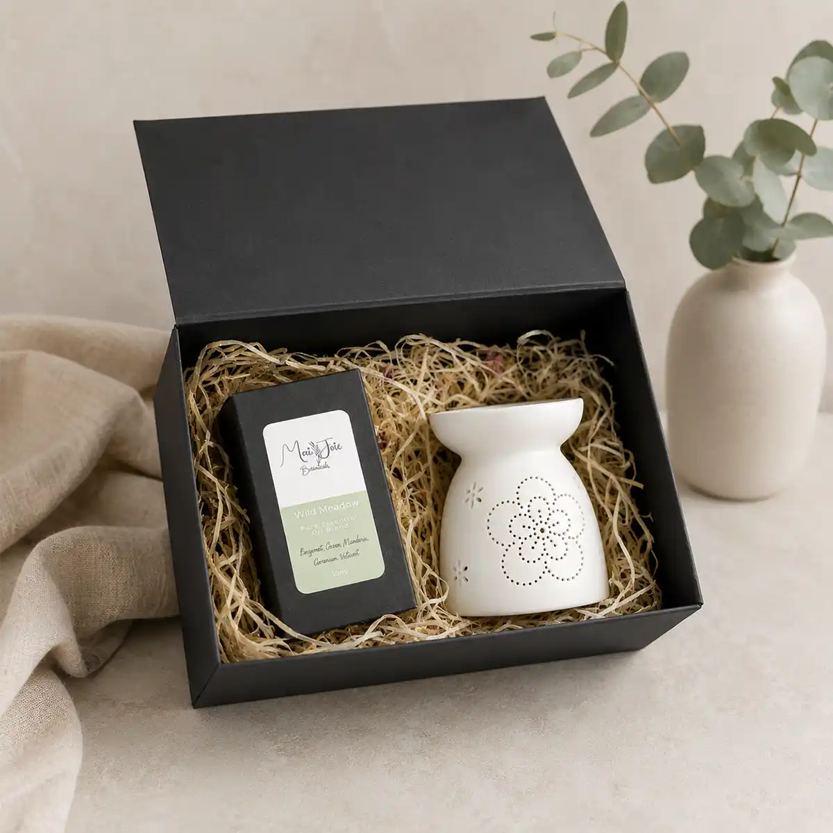Aromatic Flower Oil Burner Gift Box Wild Meadow