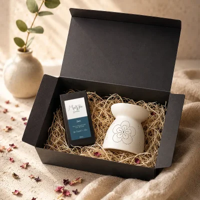 Aromatic flower burner gift box