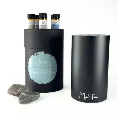 Aroma Escape with portable diffuser and essential oil blends from Mai Joie Botanicals