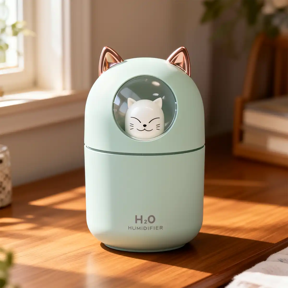 Cute Cat Essential Oil Diffuser With Nightlight - Image 3
