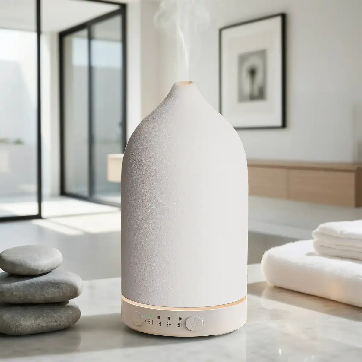 Ceramic Essential Oil Diffuser 100ml Ultrasonic LED - Image 3